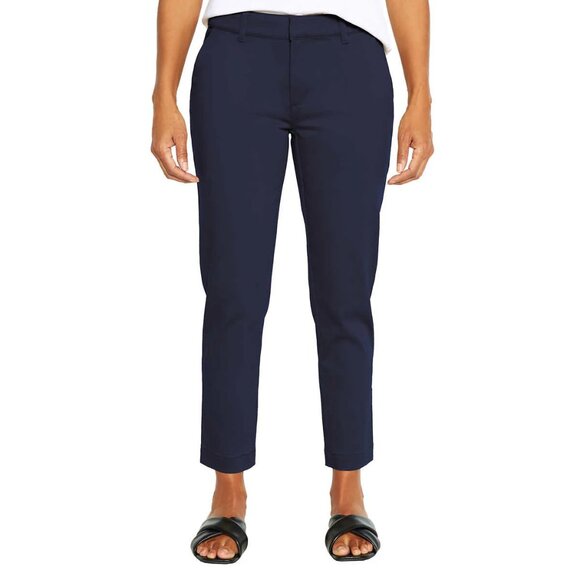 Banana Republic Womens Mid-Rise Navy blue stretch pants size 14 NWT - Picture 1 of 14